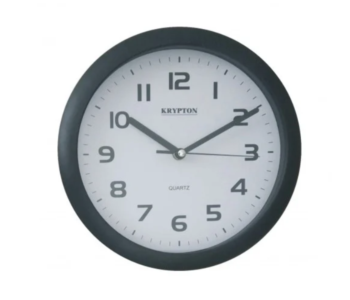 Krypton KNWC6119 Round Wall Clock - Black