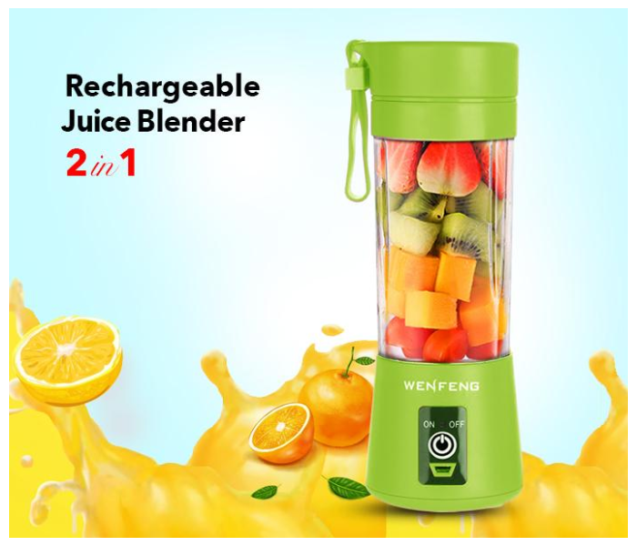 Portable Rechargeable Juice Blender 6B with USB Charger JA016 - Green  - Similar Product Imag - ID 52609