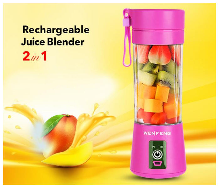 Portable Rechargeable Juice Blender 6B with USB Charger JA016 - Pink  - Similar Product Imag - ID 52608