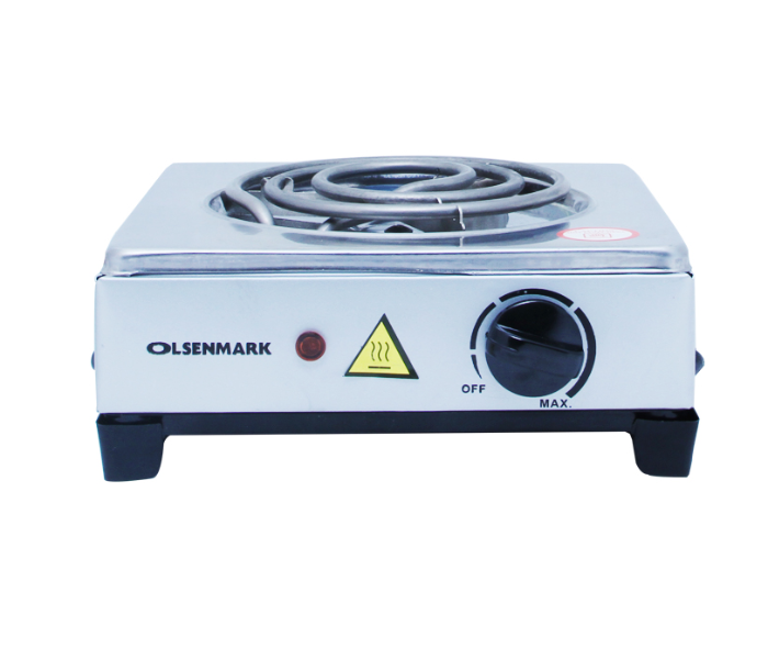 Olsenmark OMHP2395 Single Burner Electric Hot Plate - White and Silver