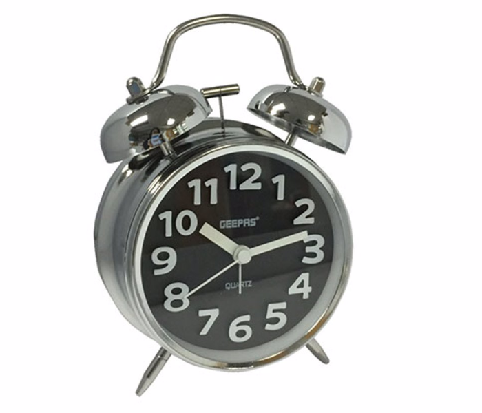 Geepas GWC26020 TwinBell Alarm Clock LoudBell - Silver  - Similar Product Imag - ID 54462