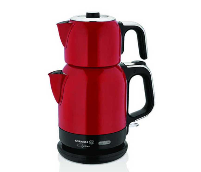 Korkmaz KO-A331-05 1600W Caytema Electric Tea Pot Set - Red  - Similar Product Imag - ID 59598