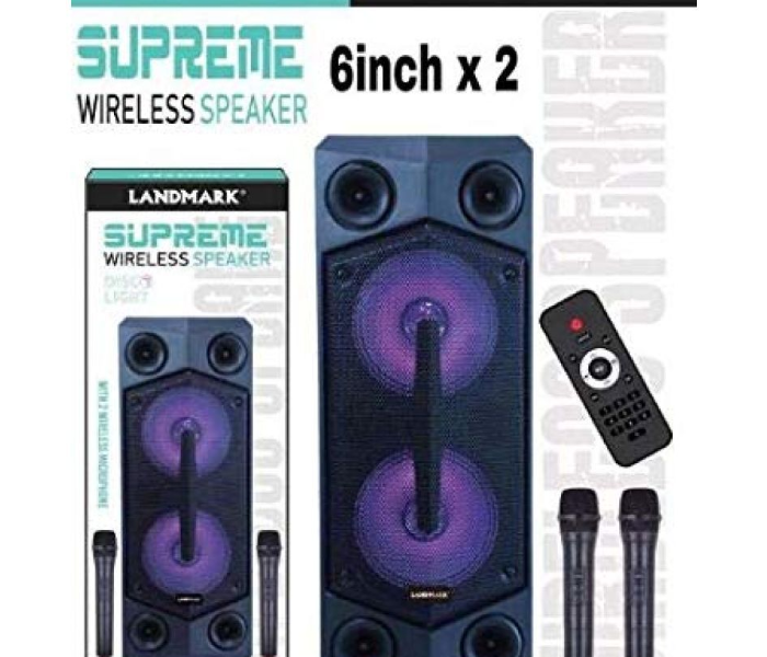Zoom LM-TBS7028 Supreme Wireless Speaker with Disco Light and 2 Wireless Microphones