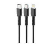 HeatZ ZC302 3 in 1 Charging Cable - Black