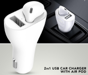  2 in 1 USB Car Charger with Image