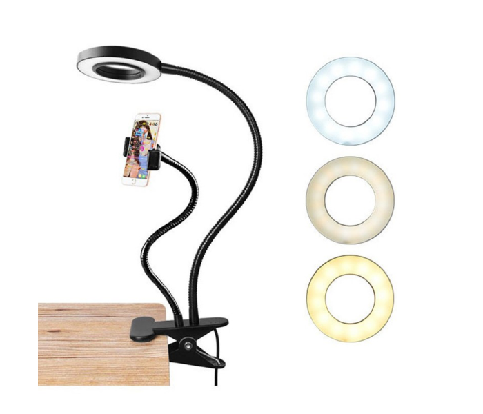 Trands TH507 Flexible Mobile Holder with selfie Ring Light