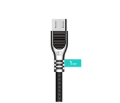 HeatZ ZCS08 1 Meter PVC Material Smart Fast Micro USB Cable - Black