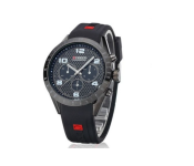 Curren 8167 Rubber Strap Band Quartz Watch For Men - Black 