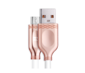 HeatZ ZCS06 1 Meter Metallic Smart Fast Micro USB Cable - Rose Gold