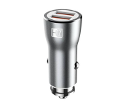 HeatZ ZCC023 Dual Port Smart Fast Car Charger - Silver-img1628964666