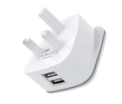HeatZ ZAT08 Dual Port Fast Home Charger with Type-C USB Cable - White