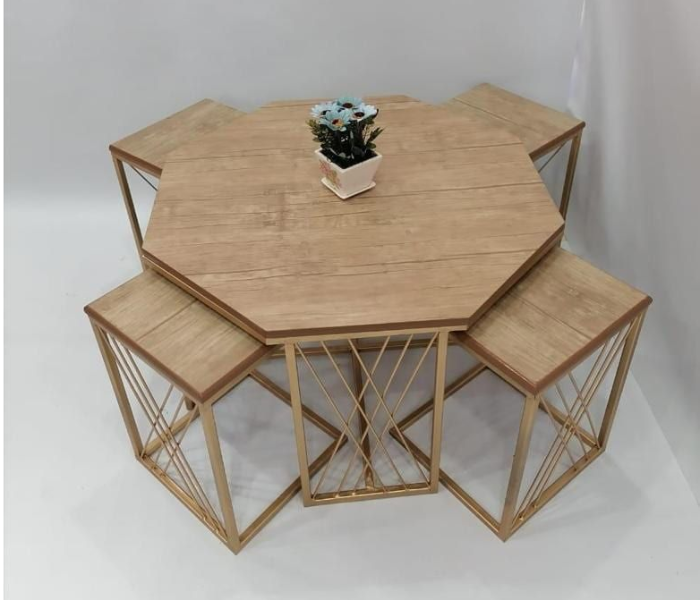 New Classical GD0033 5 Piece Table Set - Gold