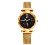 FLLi Star Sky Magnetic Mesh Strap Watch - Golden