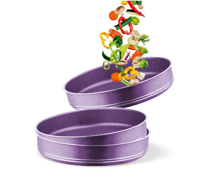 Avci HM Granitec 3 Piece Round Tray - Purple  - Similar Product Imag - ID 66243