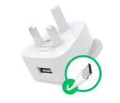 HeatZ ZAS07 Single Port Home Charger with Micro USB Cable - White