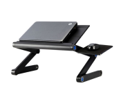 Multifunctional Portable and Adjustable Laptop Table Black Image