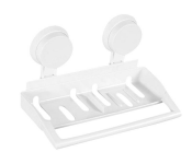 Double Suction Cups Soap Box Towel Holder - White  - Similar Product Imag - ID 68341
