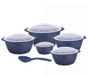 UTC Brook 10 Pieces Microwave Set and Serving Spoon - Blue  - Similar Product Imag - ID 68202