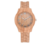 Luxury Bran Women Quartz Bamboo Watches- Beige