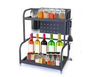 In-House 9235 2 Tier Spice Rack Organizer Shelf - Black