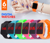 Jam Tangan LED Strap Rubber Jam Digital Unisex-Black + Jam Tangan LED Strap Rubber Jam Digital Unisex-Blue + Jam Tangan LED Strap Rubber Jam Digital Unisex-Green + Jam Tangan LED Strap Rubber Jam Digital Unisex-Orange + Jam Tangan LED Strap Rubber Jam Digital Unisex-Pink + Jam Tangan LED Strap Rubber Jam Digital Unisex-Purple