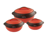 Milton 3 Pieces Matrix Casserole Set - Orange