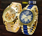 AKM Geneva Analogue Dial Watch Beige AKM Image