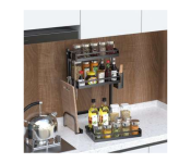 3 Tier Stainless Steel Kitchen Rack organizer (JA163) - Black