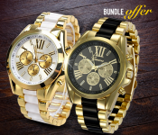 AKM Geneva Analogue Dial Watch Black Image