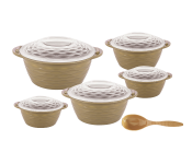 UTC Brook 10 Pieces Microwave Set and Serving Spoon - Cream-img184130647