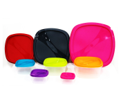 Princeware 8 Pieces Plastic Square Container Set