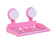 Double Suction Cups Soap Box Towel Holder - Pink