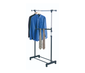 HG0000351 176cm Garment Rack - Black and Silver