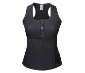 Taqdeer Sauna Slimming Vest with Adjustable Waist Trimmer Belt for Women- Black