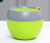 Royalford RF8708 2 Layer Fashion Insulated Round Lunch Box - Green & Grey