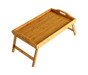 Bamboo Lazy Small Desk Student Laptop Folding Table Image