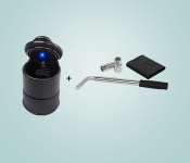 Car Cigarette Ashtray With LED Light - Black + 3XR Telescopio Car Wheel Nut Wrench - Black & Silver 