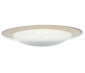 Royalford RF6729 10-inch Melamine Ware Deep Plate - White