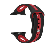 Promate HIPSTER-38ML 38mm Silicone Watch Strap for Apple Watch Series - Black and Red  - Similar Product Imag - ID 69110