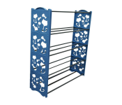 SR605 Plastic 4 Layer Shoe Rack - Blue and Black