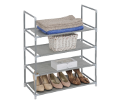 SR606 Shoe Rack with 4 Compartment - Grey