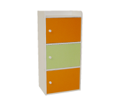 SS007 Storage Shelf with 3 Compartment - White