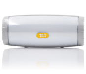 Portable Wireless Bluetooth Speaker LED Flash Style Outdoor Subwoofer Support FM Radio and TF Card- Grey