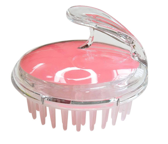 GTC 2 Pcs Silicone Hair Scalp Massager Exfoliating Massager Shampoo Brush Dry Comb for Men Women - Pink