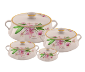 Nayasa NAY100 8 Pieces Lorenzo Casserole Set - Pink 