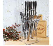 For your Kitchen! For Royalford RF8894 25 Pieces Stainless Steel Cutlery Set - Silver - ID 26781