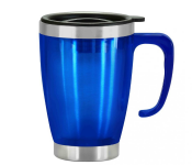 Royalford RF5129 14oz Stainless Steel Travel Mug - Silver & Blue