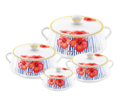Nayasa Nay101 8 Pieces Lorenzo Casserole Set - Red