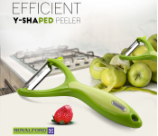 Royalford RF6113 Y Peeler with ABS Handle - Green