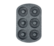 Royalford RF9905 Smart 6 Cavity Granite Donut Pan - Black